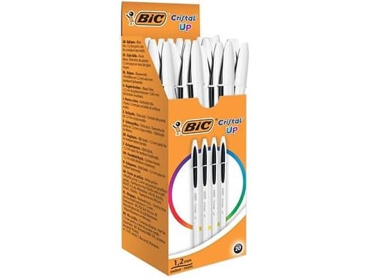 BIC Cristal UP - Kulepenn - svart - 1.2 mm (en pakke 20)