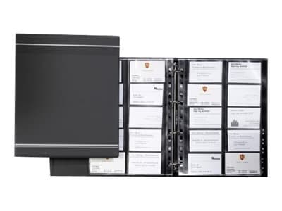 DURABLE VISIFIX - Visitkortsbok - förtryckt: A-Z - för 57 x 90 mm - kapacitet: 400 kort - tabbad - träkol