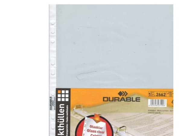 Durable 2662-19, 210 x 297 mm (A4), Gjennomsiktig, Polypropylen (PP), 10 stykker