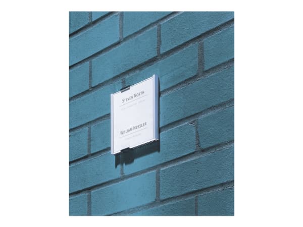 DURABLE INFO SIGN - Skiltholder - veggmonterbar, dørmontert - sølv