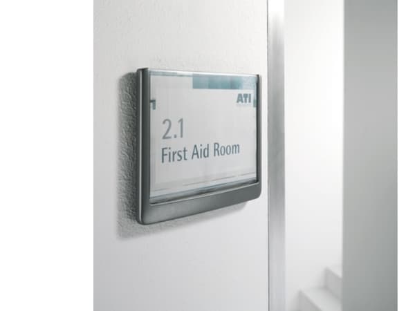 Dørskilt Durable CLICK SIGN 149x148.5 mm grå
