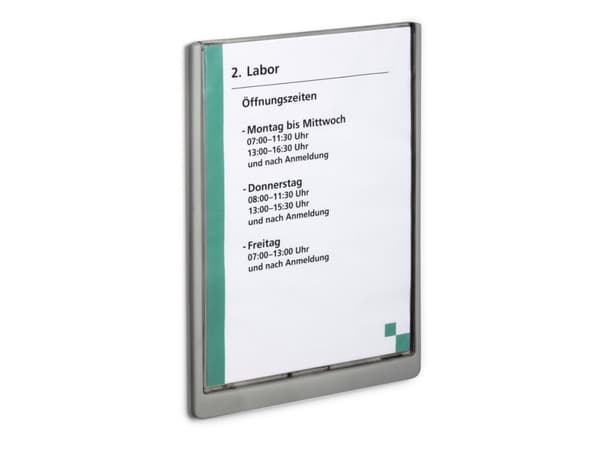 Durable 486737, Skiltholder, A4, Plast, Grafitt, 21 cm, 29,7 cm