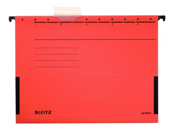 Leitz ALPHA - Hängfil - V-Base - för A4 - tabbad - röd