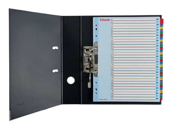 Esselte - Inndeler - 31 deler - fortrykt: 1-31 - for A4 Maxi - med fliker (en pakke 10)