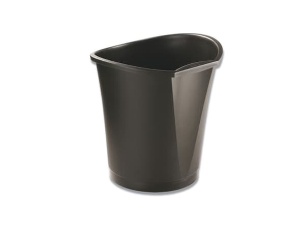 Papirkurv Esselte Basko 18 ltr. sort - (12 stk.)
