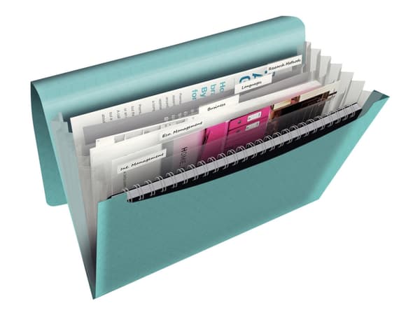 Esselte Colour'Ice - Utvidbar mappe - 6 rom - for A4 - med fliker - blå