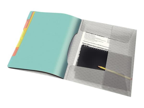 Esselte Colour'Ice - Klassifikationsmapp - 6 utrymmen - 6 delar - för 266 x 320 mm - tabbad - genomskinlig, flera färger