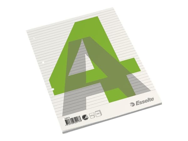 Esselte Glued Pad A4, Vihreä, Harmaa, Valkoinen, A4, 100 arkkia, 60 g/m², Viivapaperi