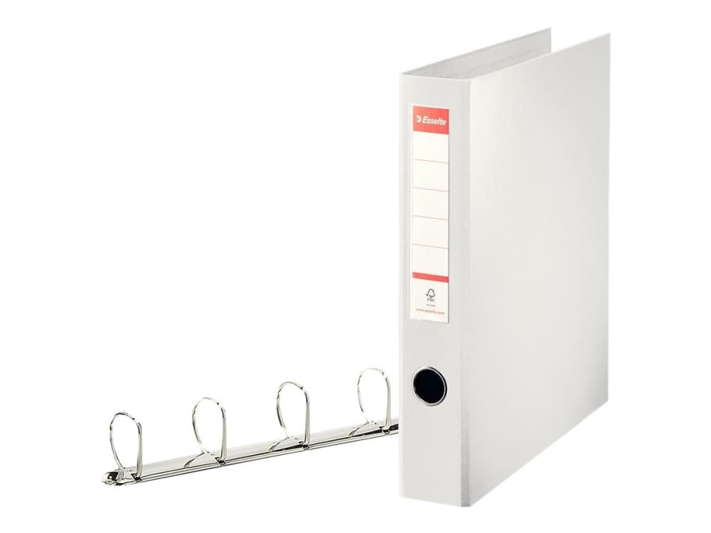 Esselte Standard - Ringpärm - ryggbredd: 60 mm - för A4 Maxi - kapacitet: 400 ark - vit