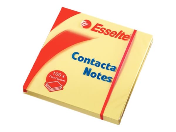 Contacta Notes 75x75mm gul - (12 stk.)