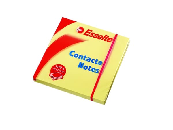 Contacta Notes 75x75mm gul - (12 stk.)