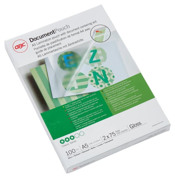 Lamineringsficka GBC A5 75 micron - (100 st.)