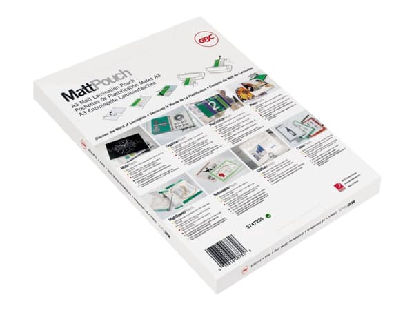GBC Matt Pouch - 75 mikrometer - 50-pack - glättat, matt - 216 x 303 mm lamineringsfickor - för Fusion 1000L A3, 1000L A4, 1100L A3, 1100L A4, 3000L
