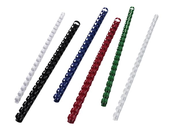 GBC CombBind - 25 mm - 21 ringer - A4 (210 x 297 mm) - 225 ark - svart - 50 stk plastbindekam - for P/N: 2101435, IB271106, IB271717