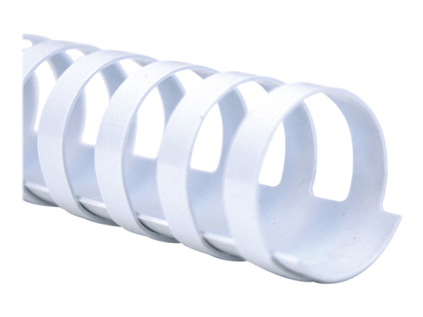 GBC CombBind - 6 mm - 21 ringar - A4 (210 x 297 mm) - 25 ark - vit - 100 stk plastbindningskam - för CombBind ibiMaster 250e