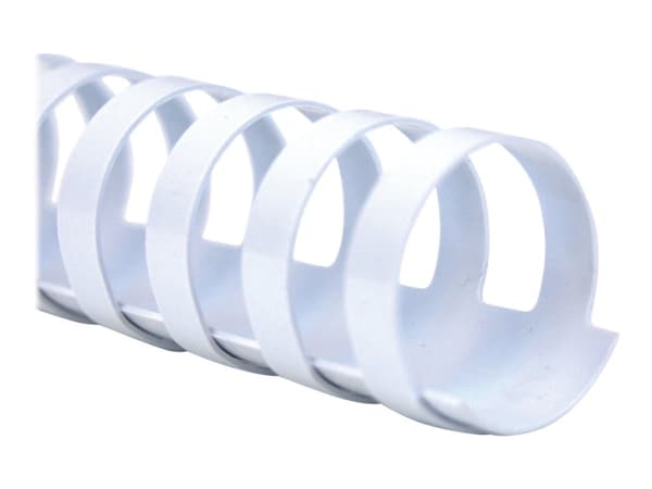 GBC CombBind - 6 mm - 21 ringar - A4 (210 x 297 mm) - 25 ark - vit - 100 stk plastbindningskam - för CombBind ibiMaster 250e