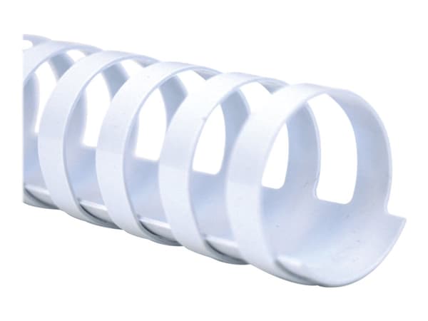 GBC CombBind - 8 mm - 21 ringar - A4 (210 x 297 mm) - 45 ark - vit - 100 stk plastbindningskam - för CombBind ibiMaster 250e