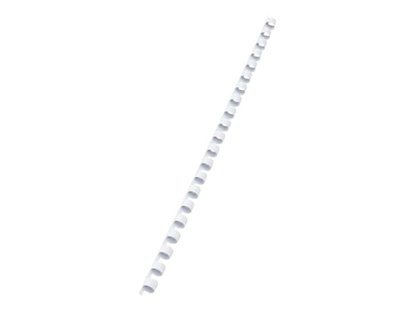 GBC CombBind - 8 mm - 21 ringar - A4 (210 x 297 mm) - 45 ark - vit - 100 stk plastbindningskam - för CombBind ibiMaster 250e