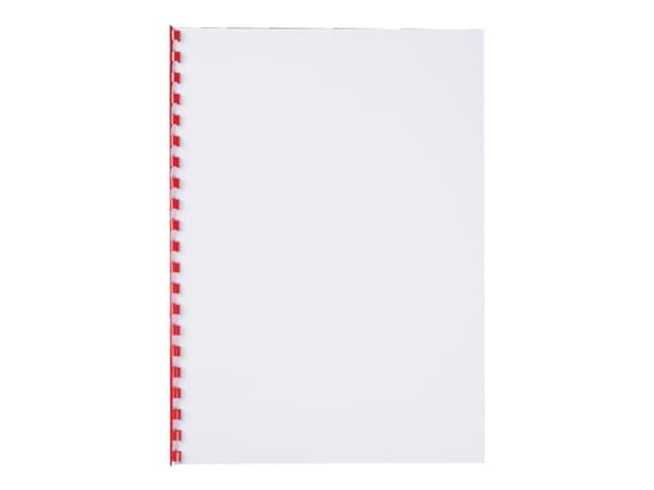 GBC CombBind - 6 mm - 21 ringar - A4 (210 x 297 mm) - 25 ark - röd - 100 stk plastbindningskam - för P/N: 2101435, IB271106, IB271717