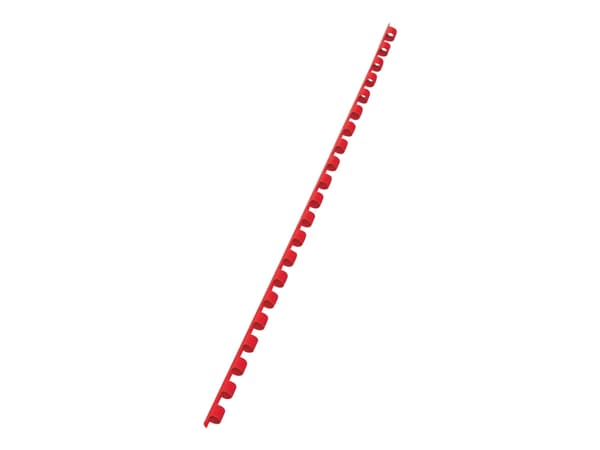 GBC CombBind - 6 mm - 21 ringar - A4 (210 x 297 mm) - 25 ark - röd - 100 stk plastbindningskam - för P/N: 2101435, IB271106, IB271717