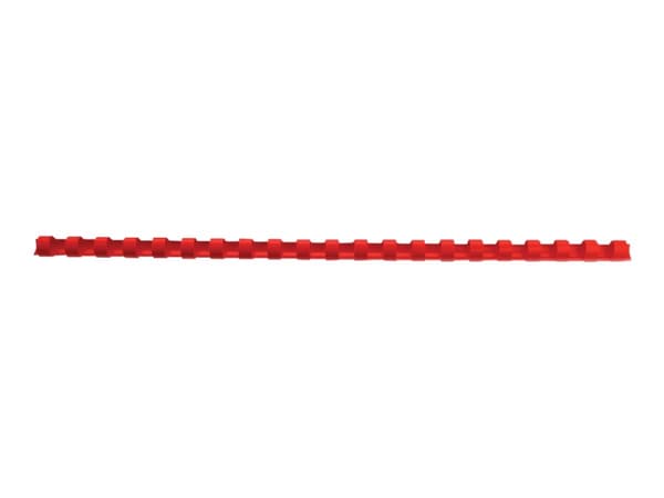 GBC CombBind - 8 mm - 21 ringar - A4 (210 x 297 mm) - 45 ark - röd - 100 stk plastbindningskam - för P/N: 2101435, 4400399, IB271106, IB271717