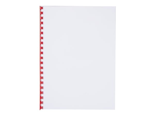 GBC CombBind - 8 mm - 21 ringar - A4 (210 x 297 mm) - 45 ark - röd - 100 stk plastbindningskam - för P/N: 2101435, 4400399, IB271106, IB271717