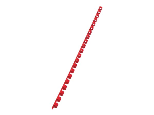 GBC CombBind - 8 mm - 21 ringar - A4 (210 x 297 mm) - 45 ark - röd - 100 stk plastbindningskam - för P/N: 2101435, 4400399, IB271106, IB271717