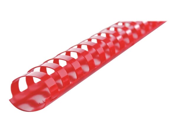 GBC CombBind - 12 mm - 21 ringar - A4 (210 x 297 mm) - 95 ark - röd - 100 stk plastbindningskam - för P/N: 2101435, 4400399, IB271106, IB271717