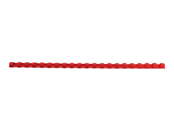 GBC CombBind - 14 mm - 21 ringar - A4 (210 x 297 mm) - 125 ark - röd - 100 stk plastbindningskam - för P/N: 2101435, 4400399, IB271106, IB271717