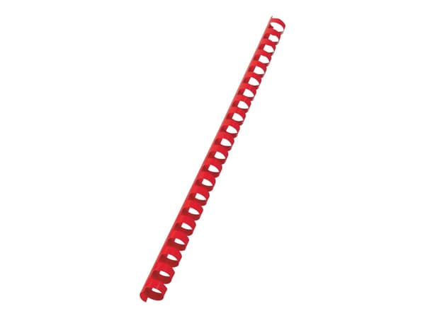 GBC CombBind - 14 mm - 21 ringar - A4 (210 x 297 mm) - 125 ark - röd - 100 stk plastbindningskam - för P/N: 2101435, 4400399, IB271106, IB271717