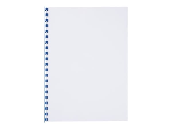 GBC CombBind - 8 mm - 21 ringar - A4 (210 x 297 mm) - 45 ark - blå - 100 stk plastbindningskam - för P/N: 2101435, 4400399, IB271106, IB271717