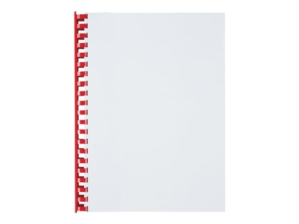 GBC CombBind - 16 mm - 21 ringer - A4 (210 x 297 mm) - 145 ark - rød - 100 stk plastbindekam - for P/N: 2101435, 4400399, IB271106, IB271717