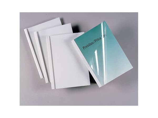 GBC Standard - 10 mm - A5 (148 x 210 mm) - 90 ark - 150 mikroner - satenghvit med transparent frontside - 240 g/m² - 100 stk termobindeperm