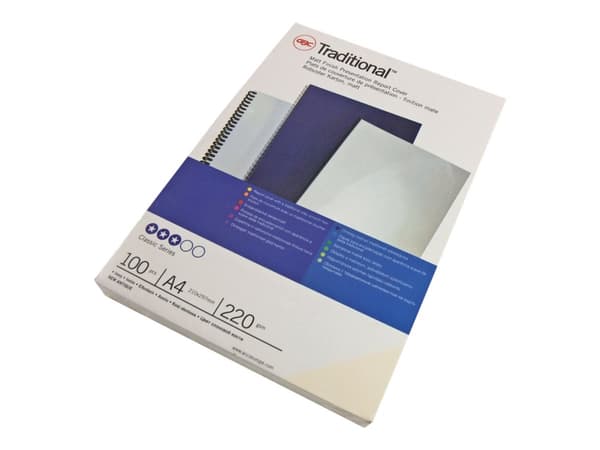 GBC Traditional - A4 (210 x 297 mm) - vit - 230 g/m² - 100 stk bindningsskydd