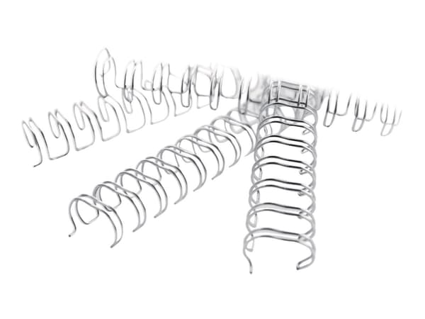 GBC WireBind - 7.9 mm - 34 ringar - A4 (210 x 297 mm) - 70 ark - vit - 100 stk pärmspiral - för Rexel WB606