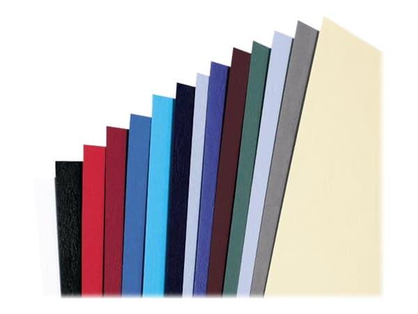 GBC LeatherGrain - A3 (297 x 420 mm) - svart - 250 g/m² - 100 stk permomslag - for Rexel WB606