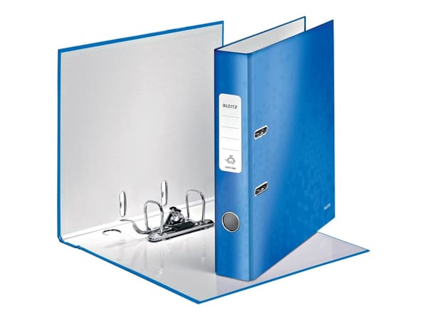 Leitz WOW 180° - Hevarmbuefil - bokryggbredde: 50 mm - for A4 (210 x 297 mm) - kapasitet: 350 ark - blå metallic