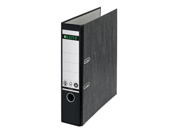 Leitz 180° - Spakbågesfil - ryggbredd: 80 mm - för A4 (210 x 297 mm) - kapacitet: 600 ark - svart