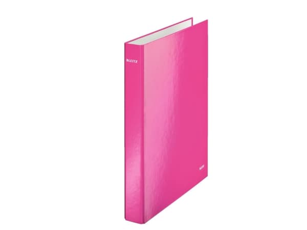 Leitz WOW - Ringperm - bokryggbredde: 40 mm - for A4 Maxi - kapasitet: 250 ark - metallisk rosa
