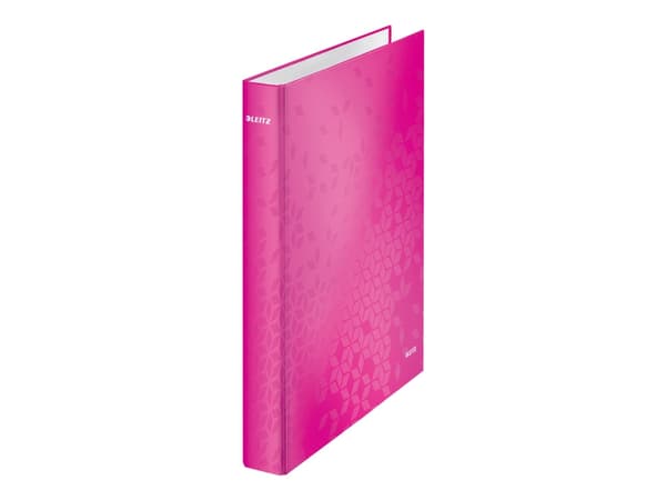 Leitz WOW - Ringperm - bokryggbredde: 40 mm - for A4 Maxi - kapasitet: 250 ark - metallisk rosa