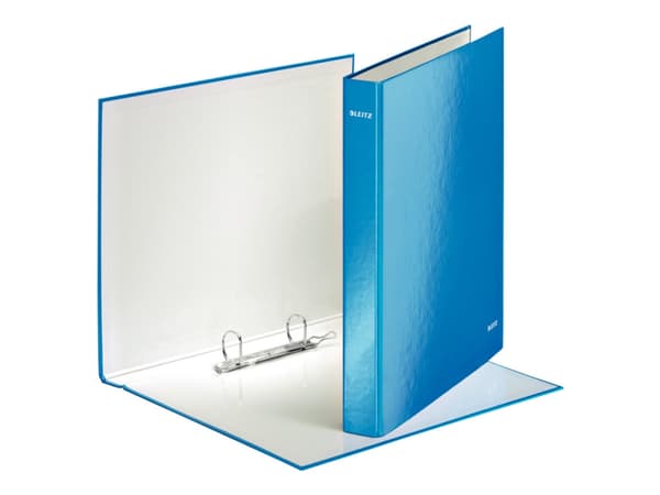 Leitz WOW - Ringperm - bokryggbredde: 40 mm - for A4 Maxi - kapasitet: 250 ark - blå metallic
