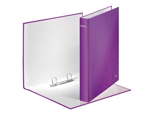 Leitz WOW - Ringperm - bokryggbredde: 40 mm - for A4 Maxi - kapasitet: 250 ark - metallisk purpur