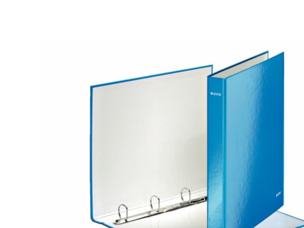 Leitz WOW - Ringperm - bokryggbredde: 40 mm - for A4 Maxi - kapasitet: 250 ark - blå metallic
