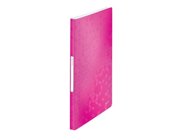 Leitz WOW - Displaybok - 40 rom - for A4 (210 x 297 mm) - kapasitet: 80 ark - metallisk rosa