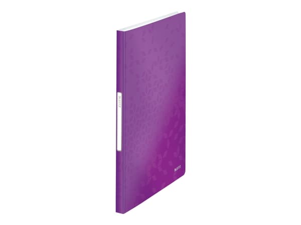 Leitz WOW - Displaybok - 40 rom - for A4 (210 x 297 mm) - kapasitet: 80 ark - metallisk purpur