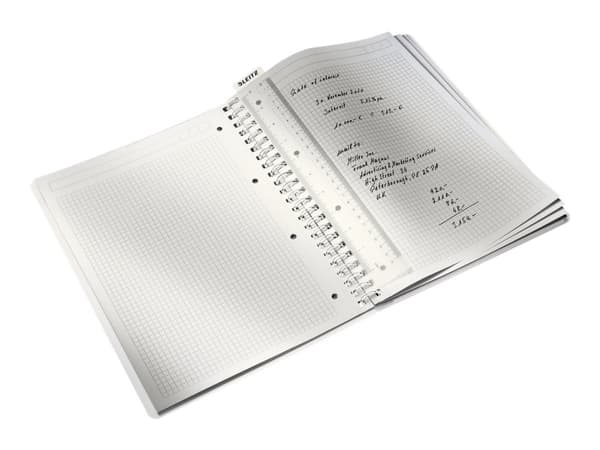 Leitz WOW - Skoleblokk - spiralbundet - A4 - 80 ark - rutet - metallrosa - polypropylen (PP)