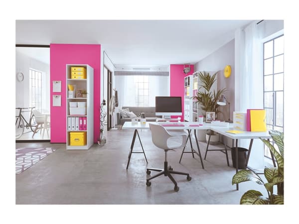 Leitz WOW - Skoleblokk - spiralbundet - A4 - 80 ark - rutet - metallrosa - polypropylen (PP)