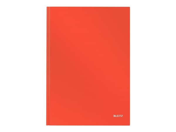 Leitz Solid - Notisbok - A4 (210 x 297 mm) - 80 ark / 160 sider - rutet - lys rød - plast