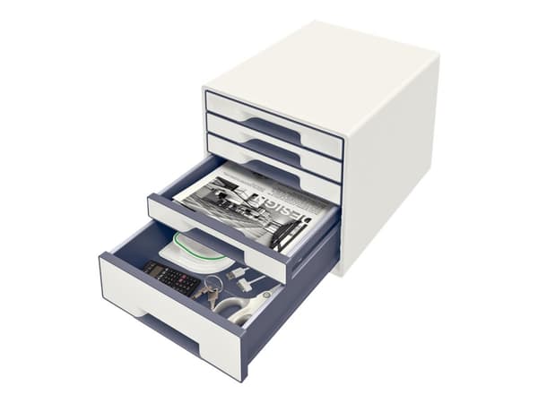 Leitz WOW CUBE - Skuffskap - 5 skuffer - for A4 Maxi - hvit