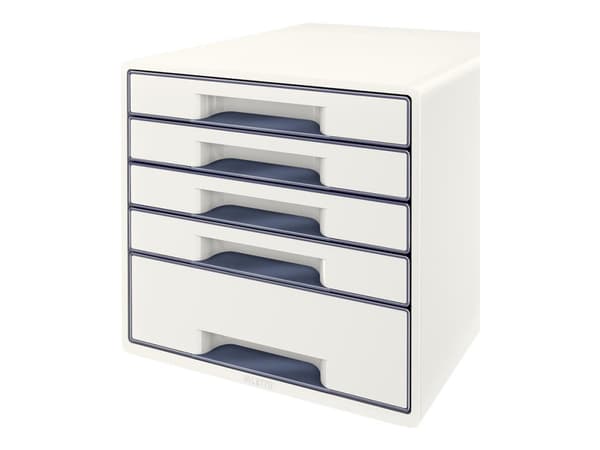 Leitz WOW CUBE - Skuffskap - 5 skuffer - for A4 Maxi - hvit